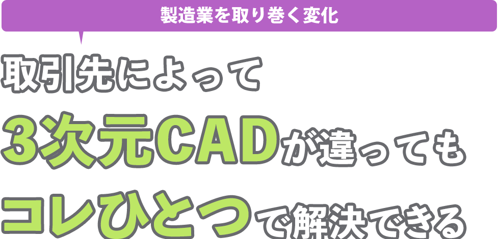 取引先によって3次元CADが違ってもコレひとつで解決できる|eDrawings